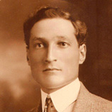 Vintage portrait of a man in suit.