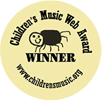 Children's Music Web Award winner badge.